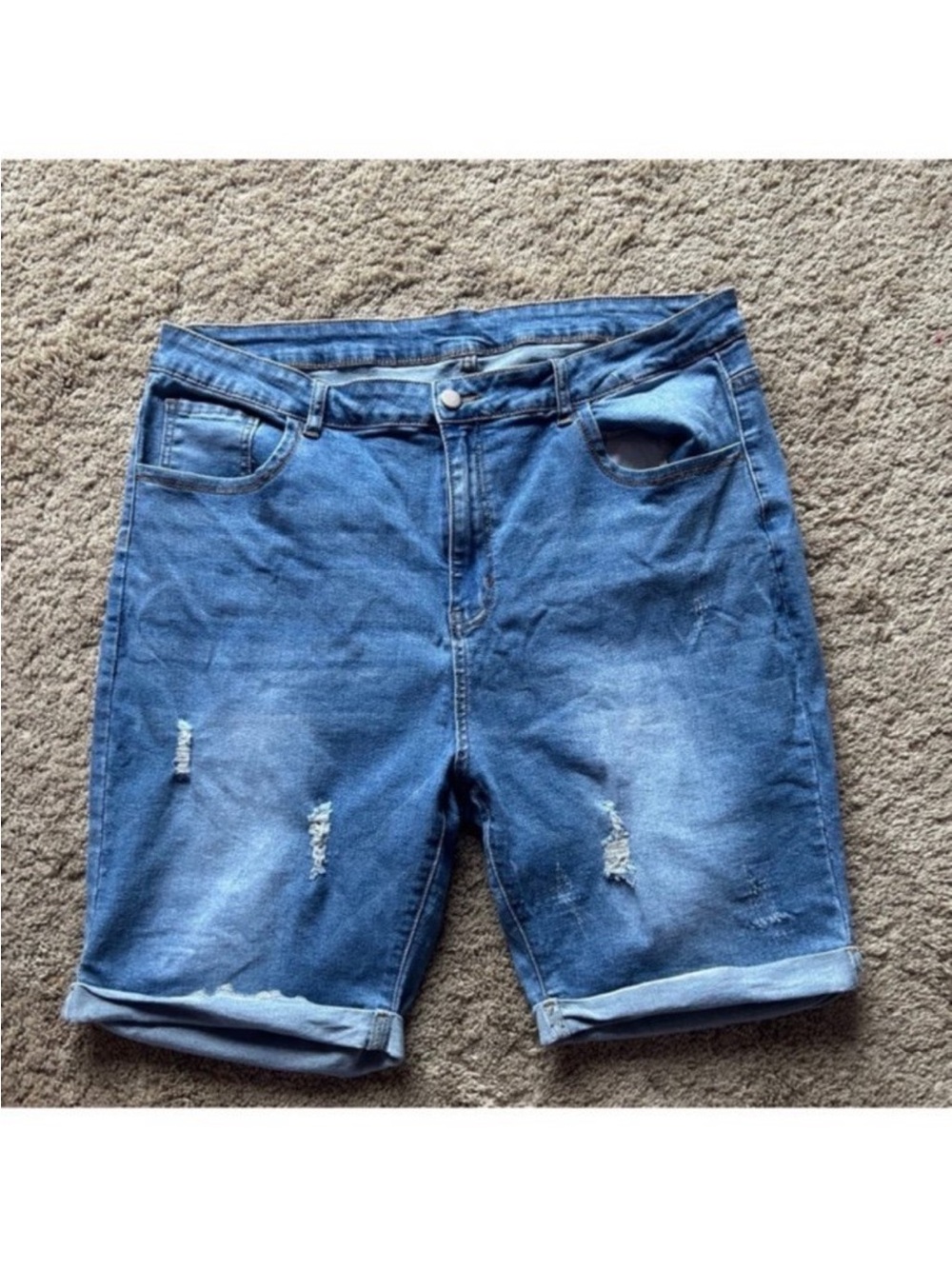 Women’s Plus Size Bermuda Jean Shorts